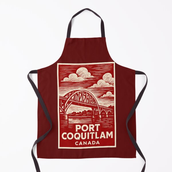 Item preview, Port Coquitlam Canada Linocut Style  designed and sold by Thistle-TShop.