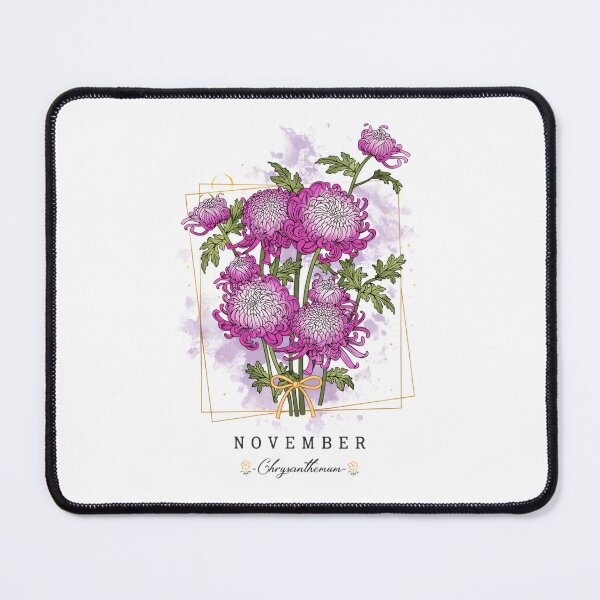 Item preview, November Birth Flower – Chrysanthemum Botanical Illustration designed and sold by ByKubraArt.