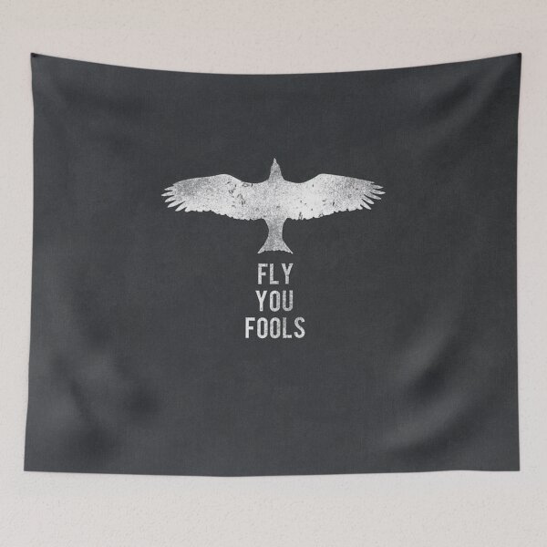 Item preview, Minimalist Fly You Fools - Wizard Silhouette Art designed and sold by Midnight Nebula.