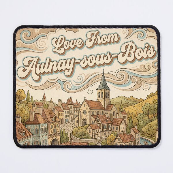 Item preview, Love From Aulnay-sous-Bois City of France Vintage Art designed and sold by Witty Shirts.