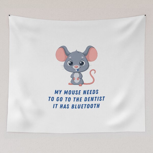 Item preview, Gray Mouse, Bluetooth, Dentist designed and sold by AASparksDesigns.