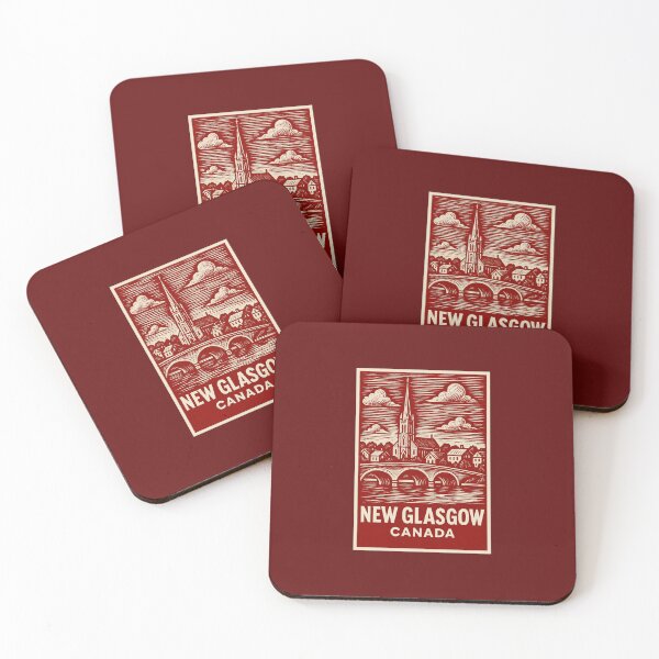 Item preview, New Glasgow Canada Linocut Style  designed and sold by Thistle-TShop.