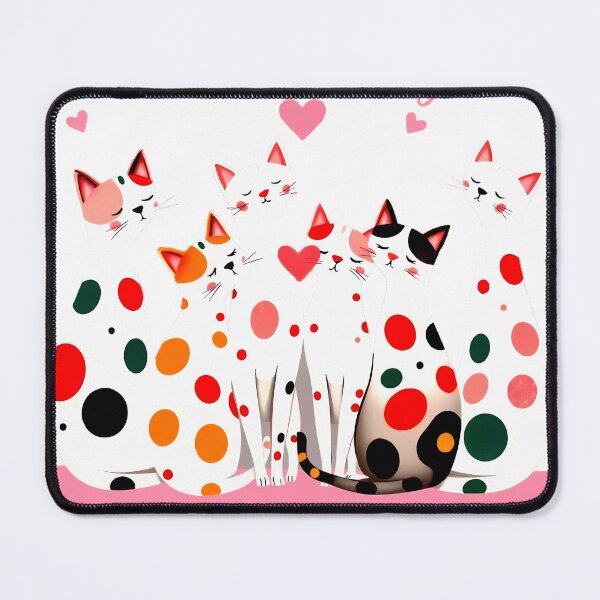 Item preview, Valentine’s Day Cats – Polka-Dot Love Parade designed and sold by meesub.