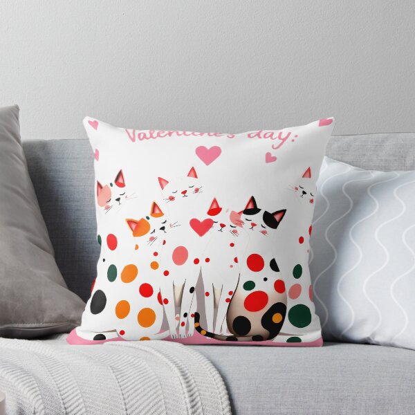 Item preview, Valentine’s Day Cats – Polka-Dot Love Parade designed and sold by meesub.