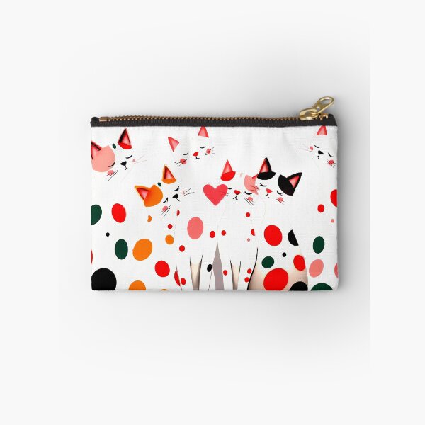 Item preview, Valentine’s Day Cats – Polka-Dot Love Parade designed and sold by meesub.