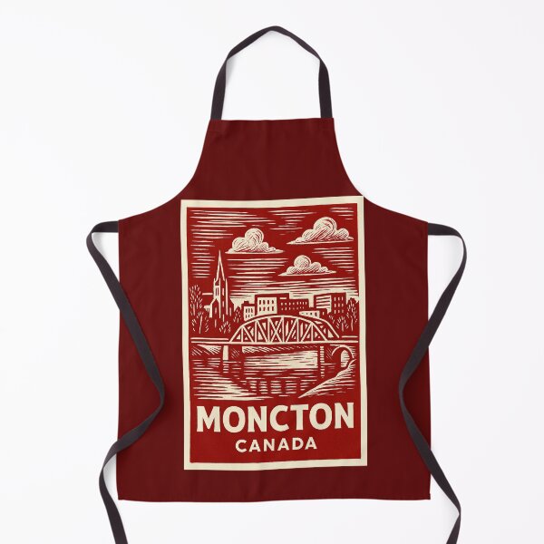 Item preview, Moncton Canada Linocut Style designed and sold by Thistle-TShop.