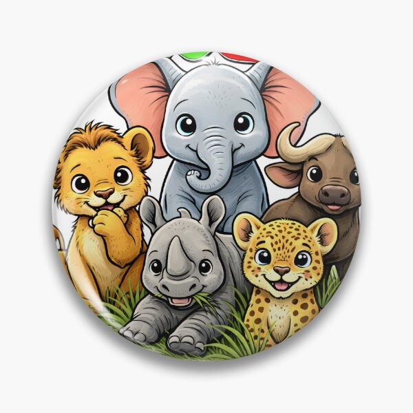 Item preview, Baby Big 5 African Animals Nursery Art. designed and sold by Mr Lee.