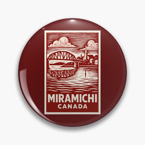 Item preview, Miramichi Canada Linocut Style  designed and sold by Thistle-TShop.