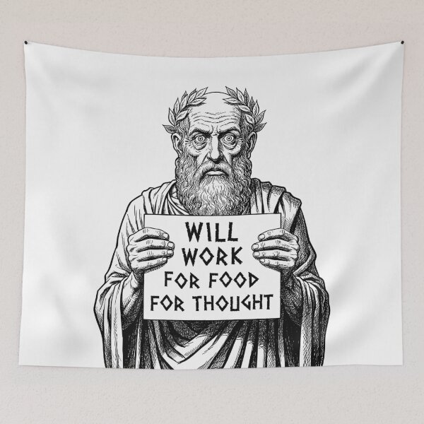 Item preview, Funny Philosophy Unemployed Greek Philosopher Will Work designed and sold by GrandeDuc.