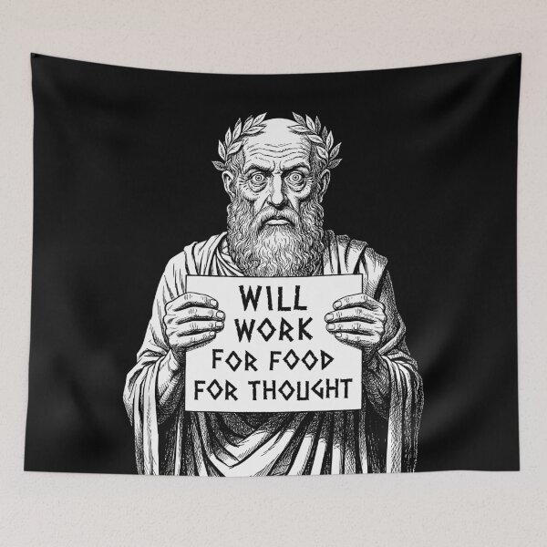 Item preview, Funny Philosophy Unemployed Greek Philosopher Will Work designed and sold by GrandeDuc.