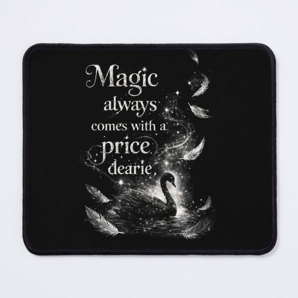 Item preview, Magic Always Comes With a Price – Dark Fantasy Swan Quote Art designed and sold by ByKubraArt.