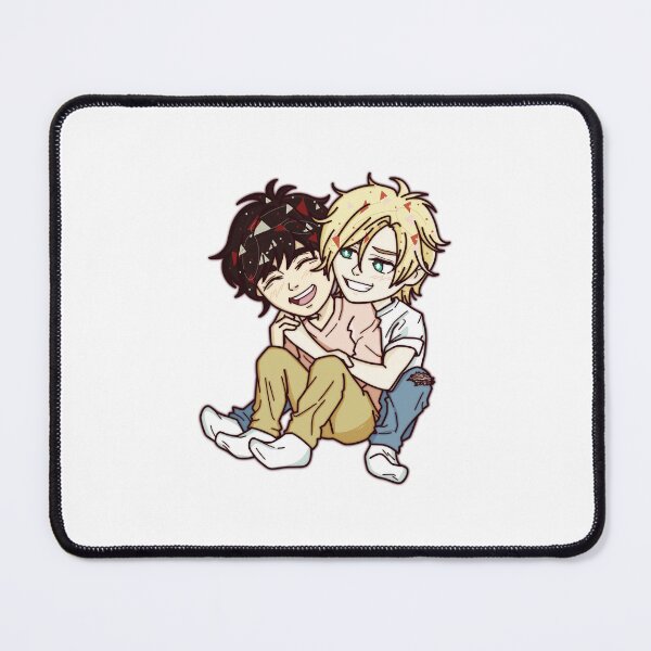 Item preview, Banana Fish Cute Chibi Couple Sitting Together designed and sold by Ciraillard.