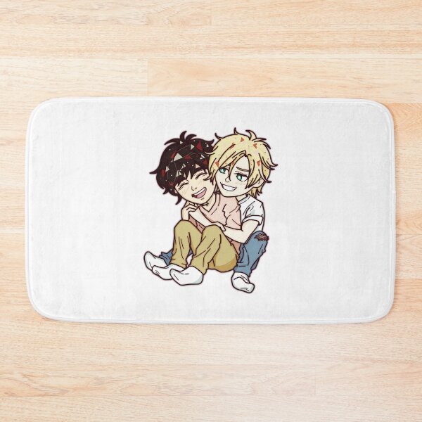 Item preview, Banana Fish Cute Chibi Couple Sitting Together designed and sold by Ciraillard.