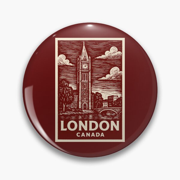 Item preview, London Canada Linocut Style  designed and sold by Thistle-TShop.