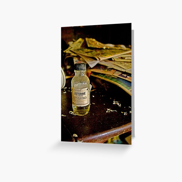 Old Glass Listerine bottle Greeting Card