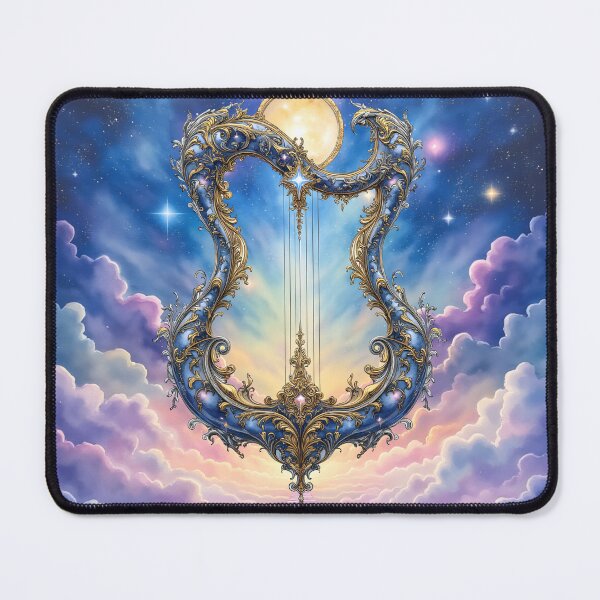Item preview, Moonlit Celestial Harp – Dreamy Cosmic Fantasy Art designed and sold by nicky2342.