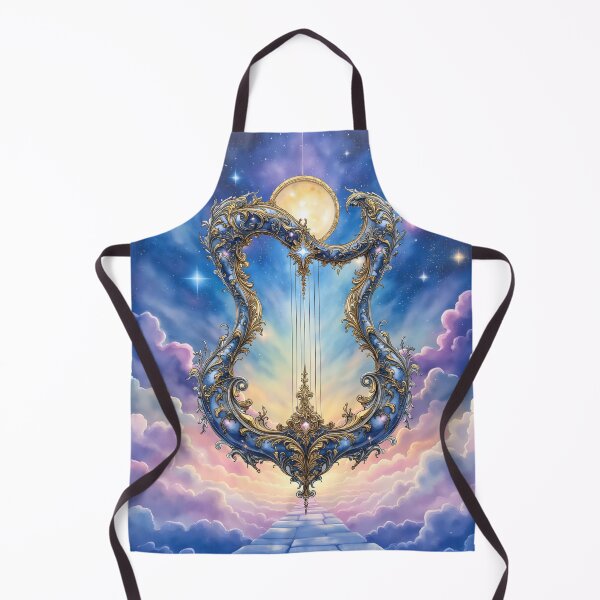 Item preview, Moonlit Celestial Harp – Dreamy Cosmic Fantasy Art designed and sold by nicky2342.