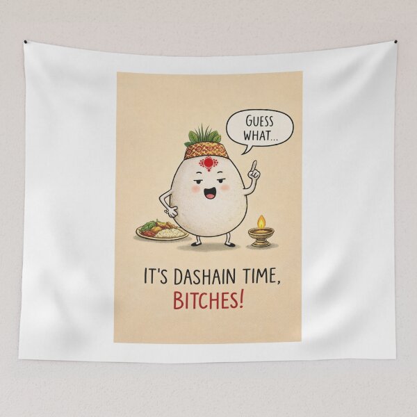 Item preview, Happy Dashain with Topi, Tika, and Nepali Food Celebration designed and sold by Aryabek.