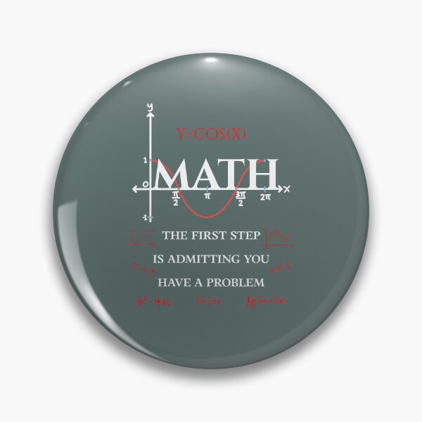 Item preview, Math The First Step is Admitting You Have A Problem, Vintage style designed and sold by artprintschabab.