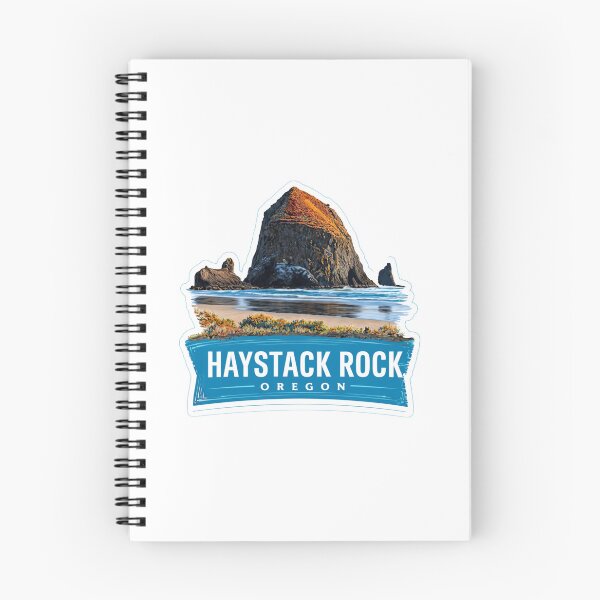 Item preview, Haystack Rock Oregon Coast Vintage Travel Sticker - Pacific Northwest Cannon Beach   Monolithic Sea Stack Sunset Design designed and sold by Blurbean.