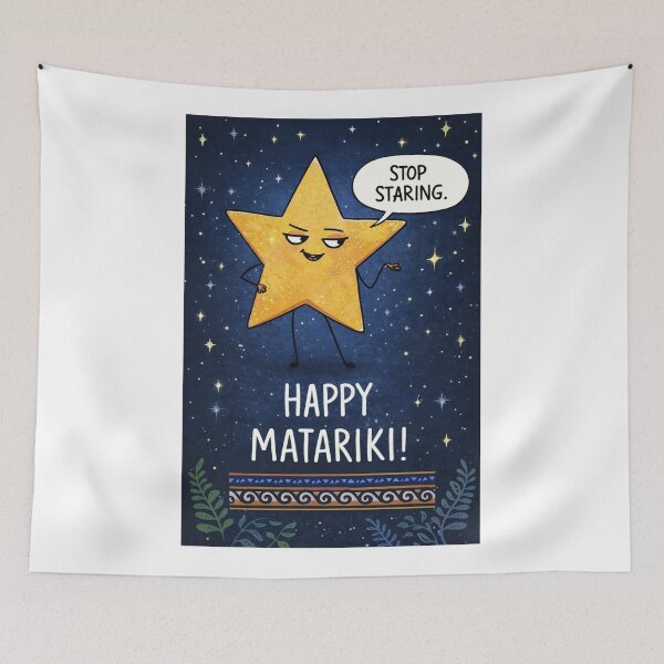 Item preview, Matariki Star New Zealand with Night Sky and Maori Festival Theme designed and sold by Aryabek.