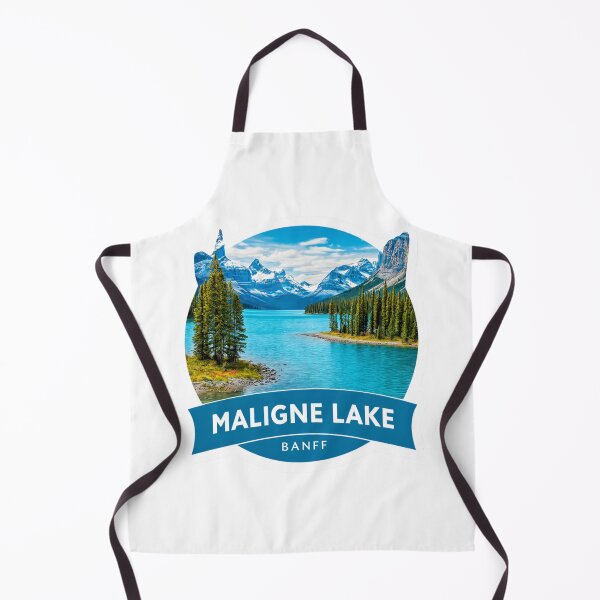 Item preview, Maligne Lake Banff Vintage Travel Badge - Canadian Rockies Turquoise Glacial Lake Alberta Mountain Wilderness Sticker designed and sold by Blurbean.