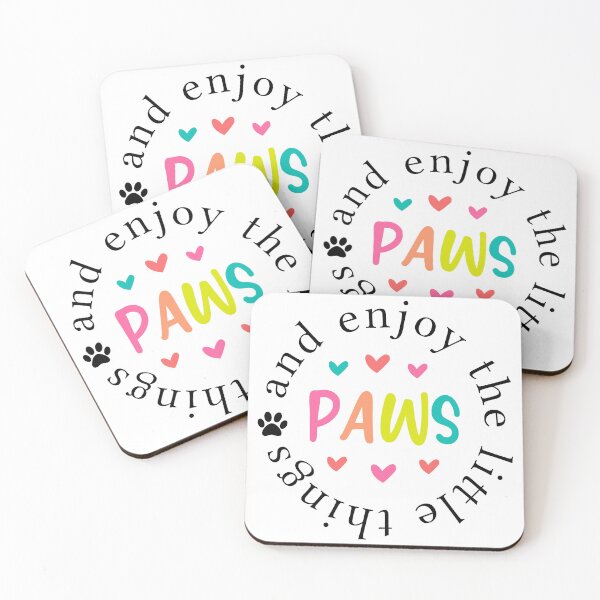 Item preview, Enjoy the Little Things and PAWS  designed and sold by Animal Passions.