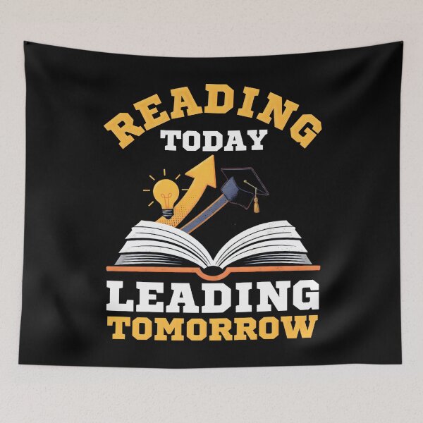 Item preview, Reading Today Leading Tomorrow – Literacy, Education, Book Lover Quote Graphic designed and sold by Teetreasure2.