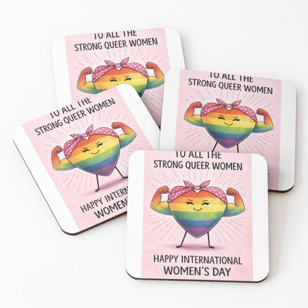 Item preview, International Women’s Day Queer Feminist Heart Illustration with Strength and Pride Colors designed and sold by Aryabek.