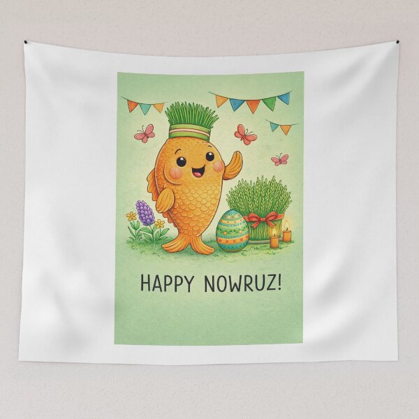 Item preview, Nowruz Goldfish with Sabzeh, Painted Eggs, and Persian New Year Celebration designed and sold by Aryabek.