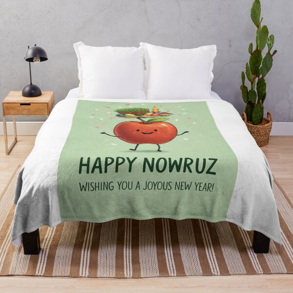 Item preview, Nowruz Apple Illustration with Haft-Seen Items and Persian New Year Symbols designed and sold by Aryabek.
