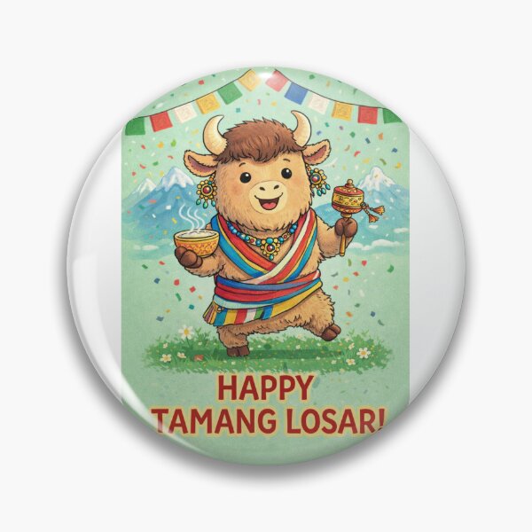 Item preview, Tamang Losar Yak Nepal with Prayer Flags and Himalayan Festive Energy designed and sold by Aryabek.
