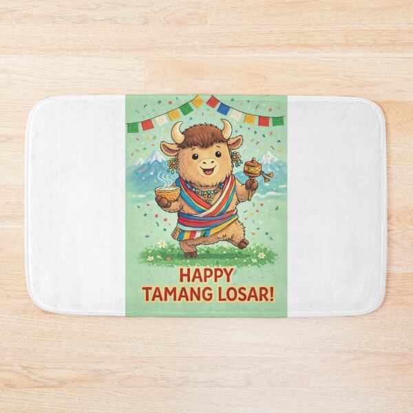 Item preview, Tamang Losar Yak Nepal with Prayer Flags and Himalayan Festive Energy designed and sold by Aryabek.
