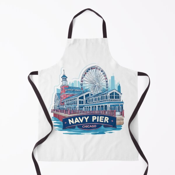 Item preview, Navy Pier Chicago Third Edition Vintage Badge - Complete Entertainment Complex Historic Waterfront Development Sticker designed and sold by Blurbean.
