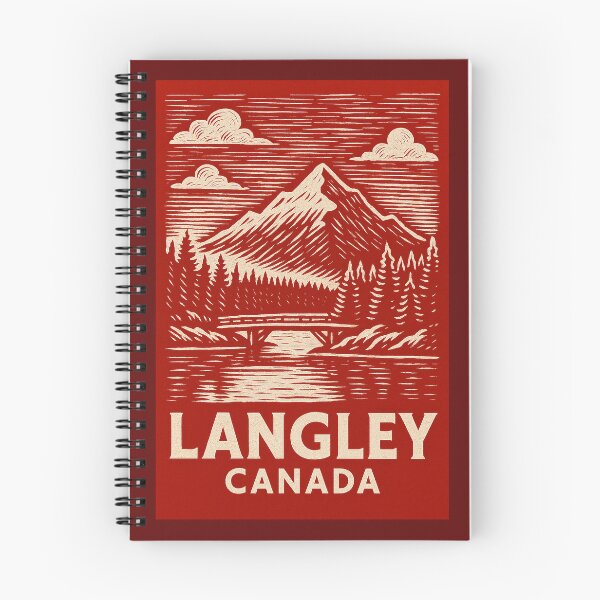 Aperçu de l'œuvre Langley Canada Style linogravure créée et vendue par Thistle-TShop.