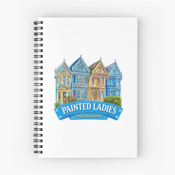 Item preview,  Painted Ladies San Francisco Vintage Travel Sticker - Colorful Victorian Houses Queen Anne   Architecture Row Houses designed and sold by Blurbean.