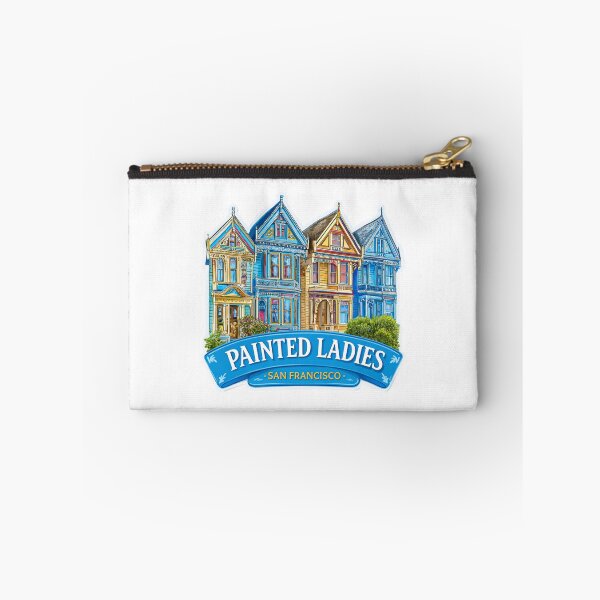 Item preview,  Painted Ladies San Francisco Vintage Travel Sticker - Colorful Victorian Houses Queen Anne   Architecture Row Houses designed and sold by Blurbean.