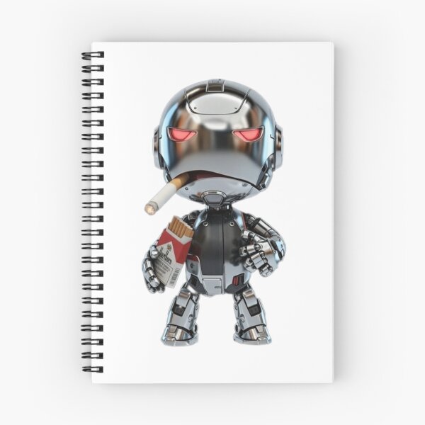 Item preview, Edgy Chibi Robot Smoking Cigarette Art designed and sold by ogduckboy.
