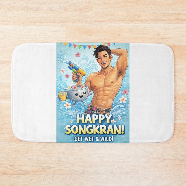 Item preview, Songkran Water Festival Celebration with Splash, Flowers, and Festive Joy designed and sold by Aryabek.