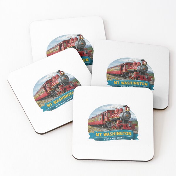 Item preview, Mt Washington New Hampshire Vintage Train Sticker - Historic Cog Railway Steam Locomotive   White Mountains Alpine Railway designed and sold by Blurbean.