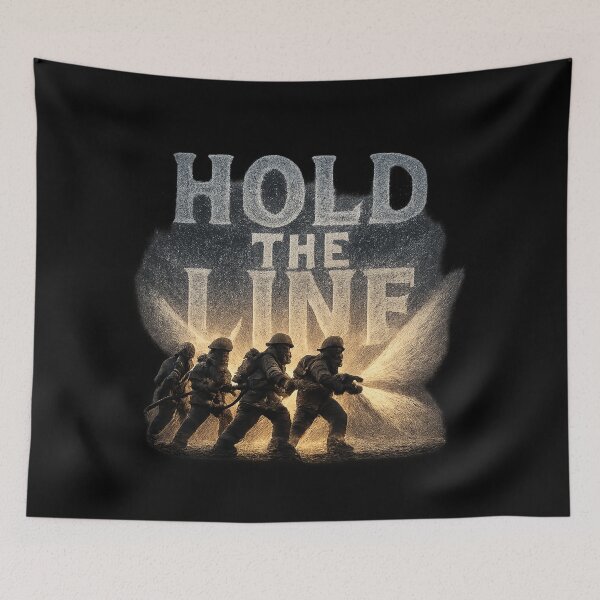Item preview, Hold the Line - Firefighter Water Line Typography designed and sold by MKreative Studio.