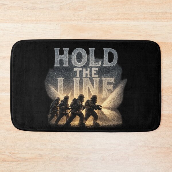 Item preview, Hold the Line - Firefighter Water Line Typography designed and sold by MKreative Studio.
