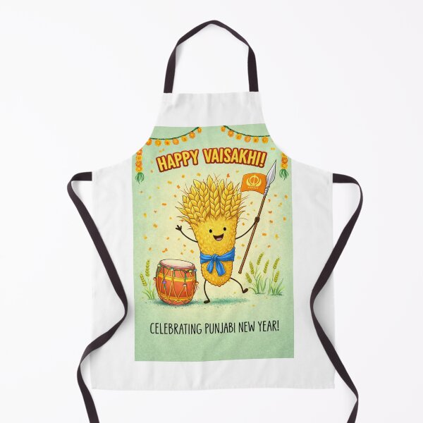 Item preview, Vaisakhi Punjabi Festival Celebration with Wheat, Drum, and Sikh Flag designed and sold by Aryabek.