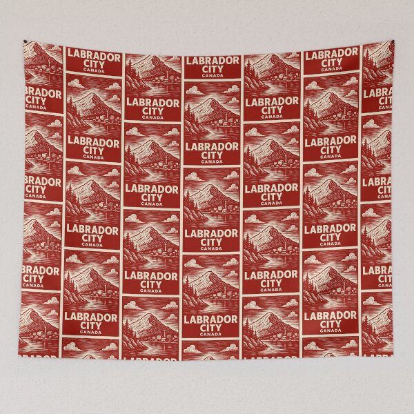 Item preview, Labrador City Canada Linocut Style  designed and sold by Thistle-TShop.