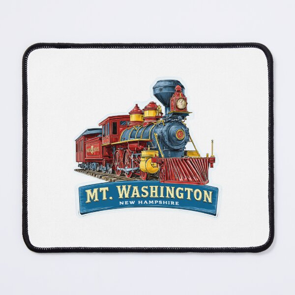 Item preview, Mt Washington Railway New Hampshire Vintage Decal - Detailed Steam Engine White   Mountains Historic Train designed and sold by Blurbean.