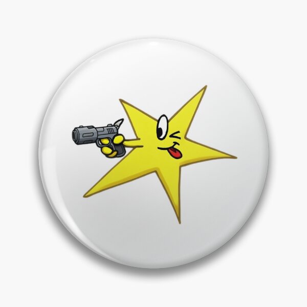 Item preview, Shooting Star with Gun Cartoon Sticker designed and sold by ogduckboy.