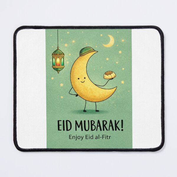 Item preview, Eid al-Fitr Celebration with Crescent Moon, Lantern, and Sweet Treats designed and sold by Aryabek.