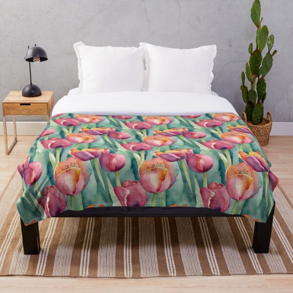 Item preview, Seamless Tulip Floral Watercolor Pattern designed and sold by sana designer.