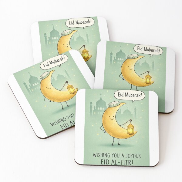 Item preview, Eid al-Fitr Celebration with Crescent Moon, Mosque, and Lantern Light designed and sold by Aryabek.