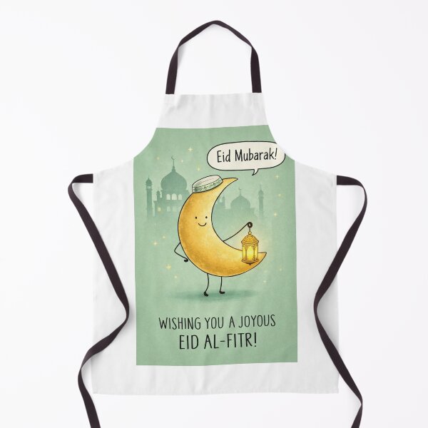 Item preview, Eid al-Fitr Celebration with Crescent Moon, Mosque, and Lantern Light designed and sold by Aryabek.